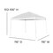 Flash Furniture White Canopy Tent, Folding Table and 4 Chair Set JJ-GZ10183Z-4LEL3-WHWH-GG - alternate 3